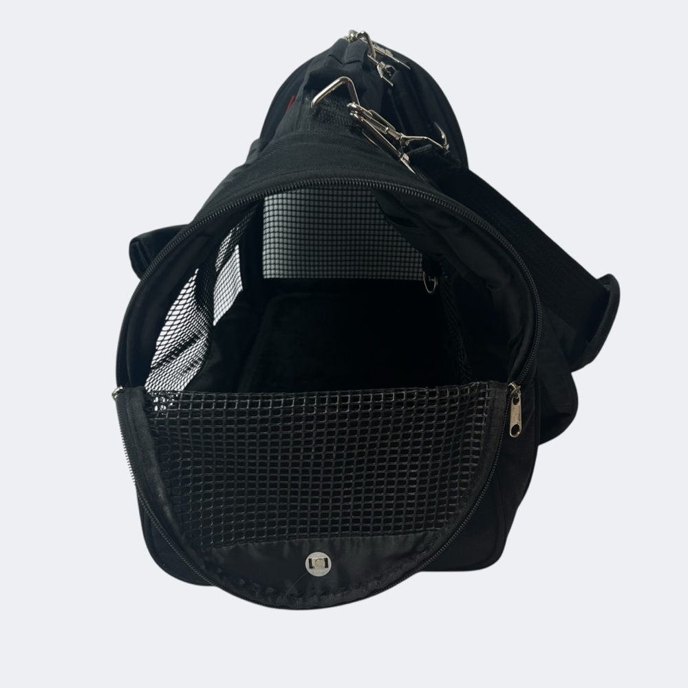 Prefer Pets Hideaway Duffle Pet Carrier Black Airline Approved Ventilated Travel - Picture 9 of 9